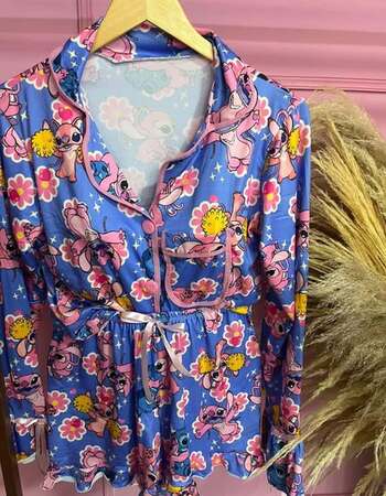 imagem PIJAMA  ADULTO AMERICANO  INVERNO 692 ROXO FLORES