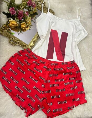 imagem PIJAMA SUED PLUS PF70 VERMELHO N