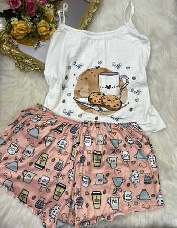 imagem PIJAMA SUED PLUS PF70 CAFÉ BISCOITO