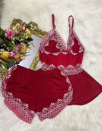 imagem SHORTDOLL REF 513 BICOLOR VERMELHO