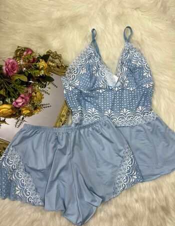 imagem SHORTDOLL BICOLOR DE MICROFIBRA 0952 AZUL BEBE