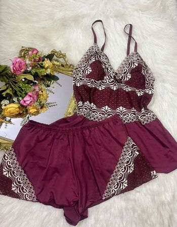 imagem SHORTDOLL BICOLOR DE MICROFIBRA 0952 MARSALA