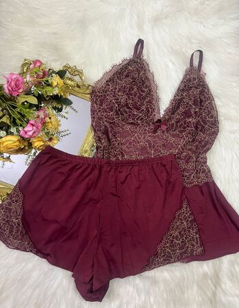 imagem SHORTDOLL BICOLOR DE MICROFIBRA 0952 MARSALA 