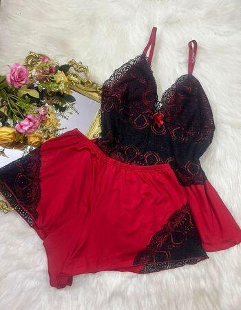 imagem SHORTDOLL BICOLOR DE MICROFIBRA 0952 VERMELHO