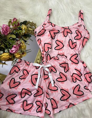 imagem PIJAMA DE SUED ESTAMPADO 631 CORACAO