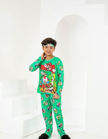 imagem PIJAMA INFANTIL MASCULINO SUED 785 VERDE SUP