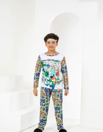 imagem PIJAMA INFANTIL MASCULINO SUED 785 BRANCO