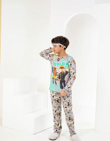 imagem PIJAMA INFANTIL MASCULINO SUED 785 CINZA