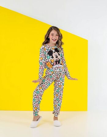 imagem PIJAMA INFANTIL FEMININO SUED 715 PRINT CORES