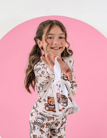 imagem PIJAMA INFANTIL FEMININO SUED 715 CAT MARRON