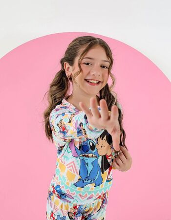 imagem PIJAMA INFANTIL FEMININO SUED 715 TRIANGULO COLORIDOS