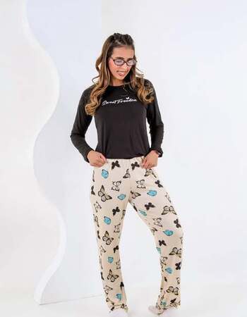 imagem PIJAMA  ADULTO INVERNO 685s BORBOLETA