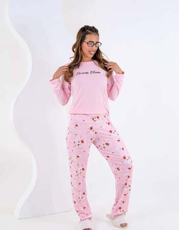 imagem PIJAMA  ADULTO INVERNO 685s FLORES