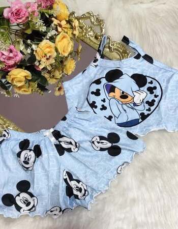 imagem PIJAMA INFANTIL FEMININO SUED 703 AZUL CAPU