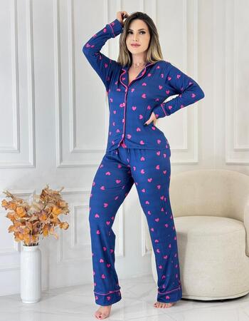imagem PIJAMA  AMERICANO ADULTO INVERNO 659 FLORES