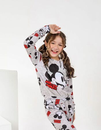 imagem PIJAMA INFANTO JUVENIL FEMININO SUED 719 CINZA
