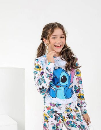 imagem PIJAMA INFANTO JUVENIL FEMININO SUED 719 BRANCO 