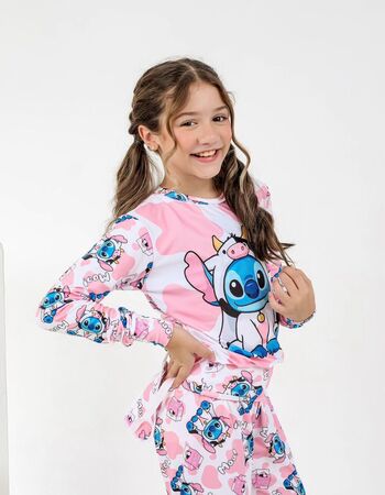 imagem PIJAMA INFANTO JUVENIL FEMININO SUED 719 VAQUINHA