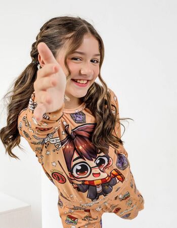 imagem PIJAMA INFANTO JUVENIL FEMININO SUED 719 OCULOS MARRON