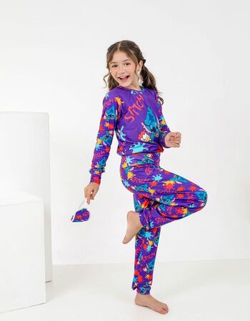 imagem PIJAMA INFANTIL FEMININO SUED 715 ROXO